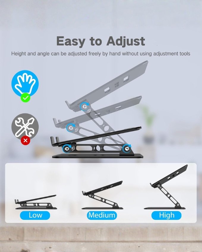 Adjustable Laptop Stand for Desk