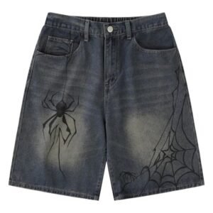POHADON Y2K Blue Denim Shorts